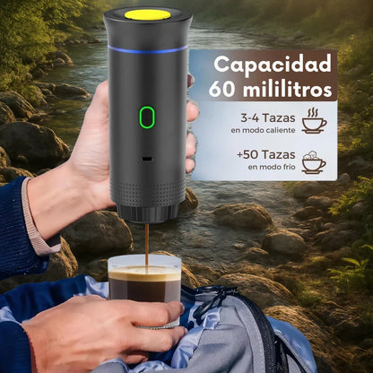 Kaffu Cafetera Portátil 3 en 1 – Máquina de Café Espresso Compacta y Recargable para Cápsulas, Café Molido e Instantáneo