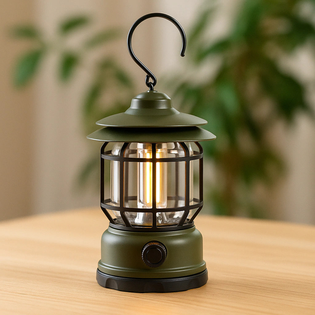 Faro de luz Led Vintage Recargable ideal para Camping y luz de emergencia
