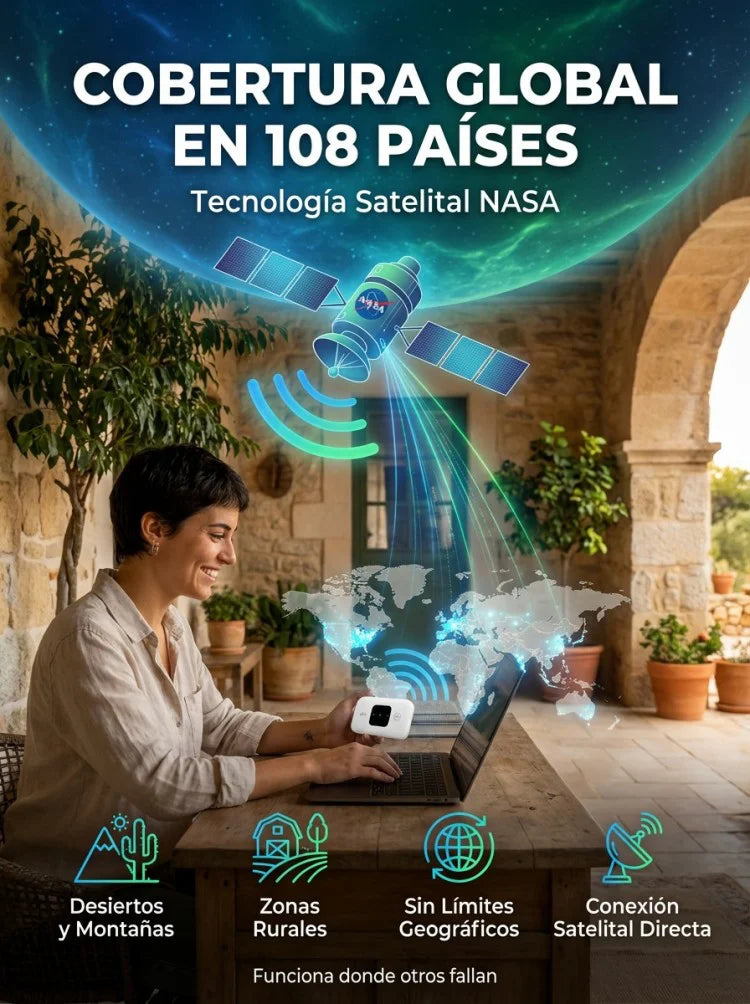 Enrutador portátil de satélite 5G global