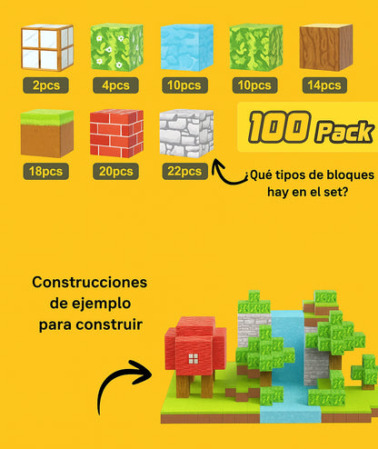 Bloques magnéticos BeeFun BeeBricks – 100 piezas + Envío GRATIS