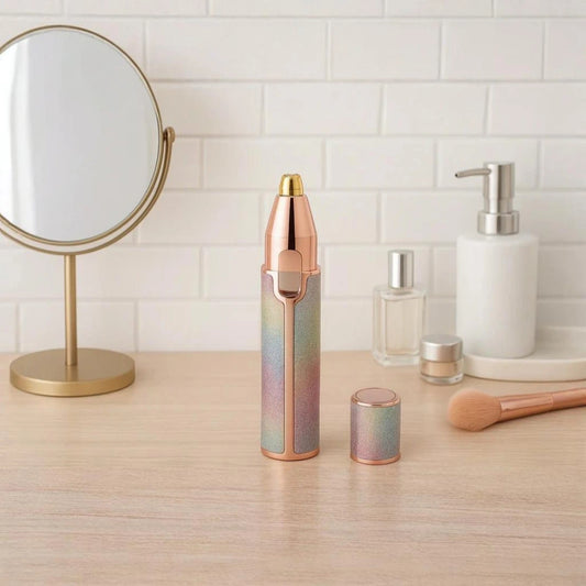 Depiladora facial 2 en 1 de precisión indolora | Diseño purpurina