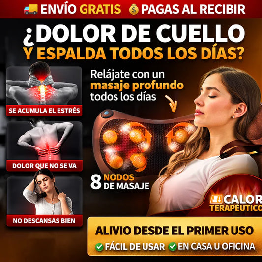 Masajeador Shiatsu de Cuello y Espalda con Calor 💆‍♀️💆‍♂️