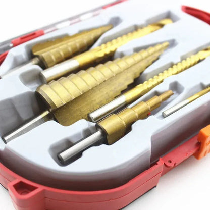 Juego de 6 Brocas HSS Recubiertas de Titanio