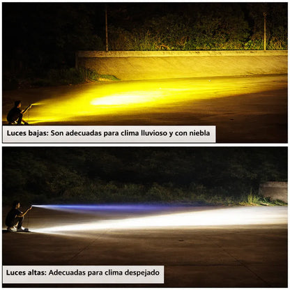 Luz de 4 Lupas - Motos, Autos y Camiones 12V y 24V