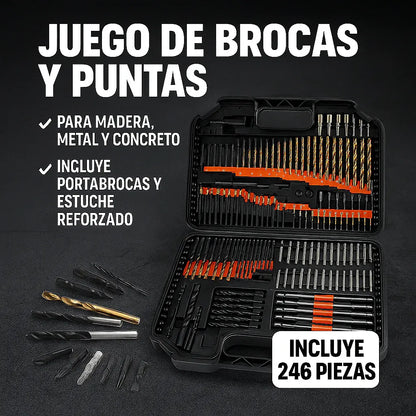 Juego de 246 Brocas y Puntas