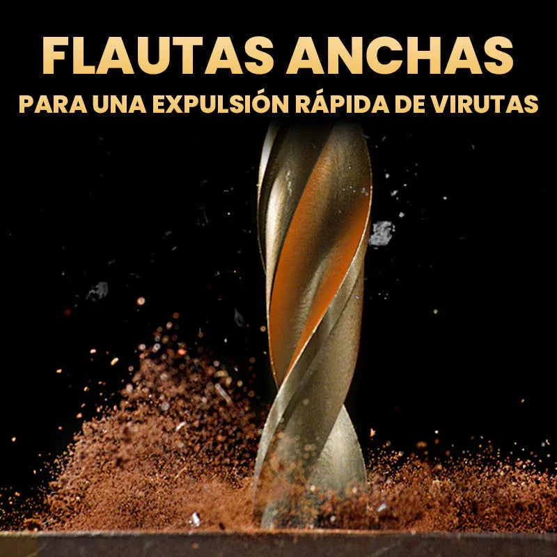 Juego de 4 Brocas Excéntricas Serradas de Alta Resistencia (4 Flautas por Broca)