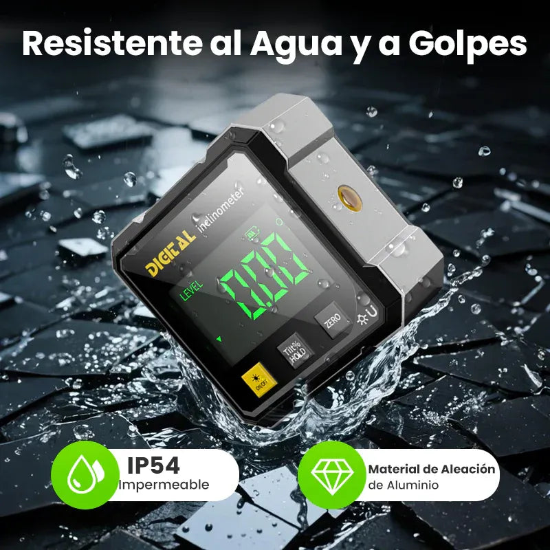 Medidor de Ángulo Digital Magnético de 4 Caras con Láser