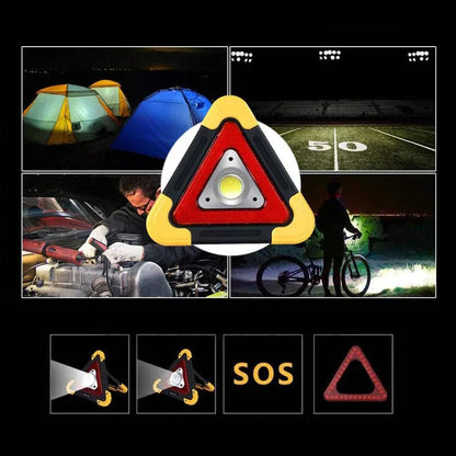 Luz de advertencia triangular de emergencia solar 3 en 1 en la carretera