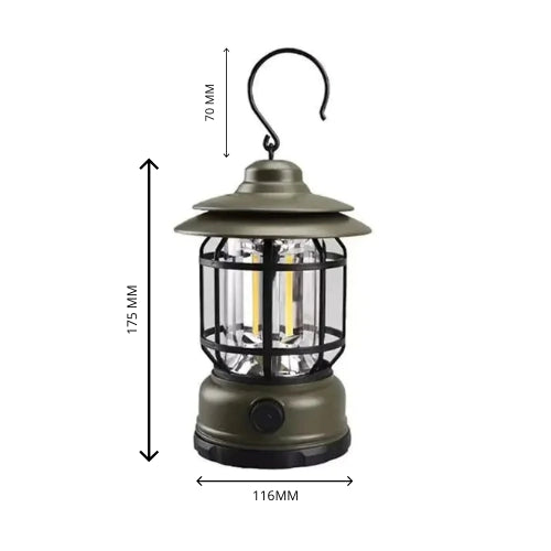 Faro de luz Led Vintage Recargable ideal para Camping y luz de emergencia