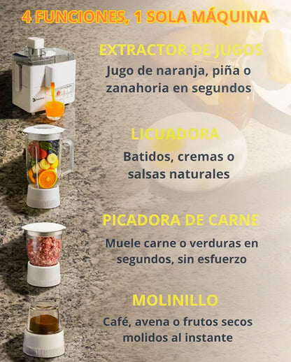 LICUOEXTRACTOR DE JUGOS 4 EN 1