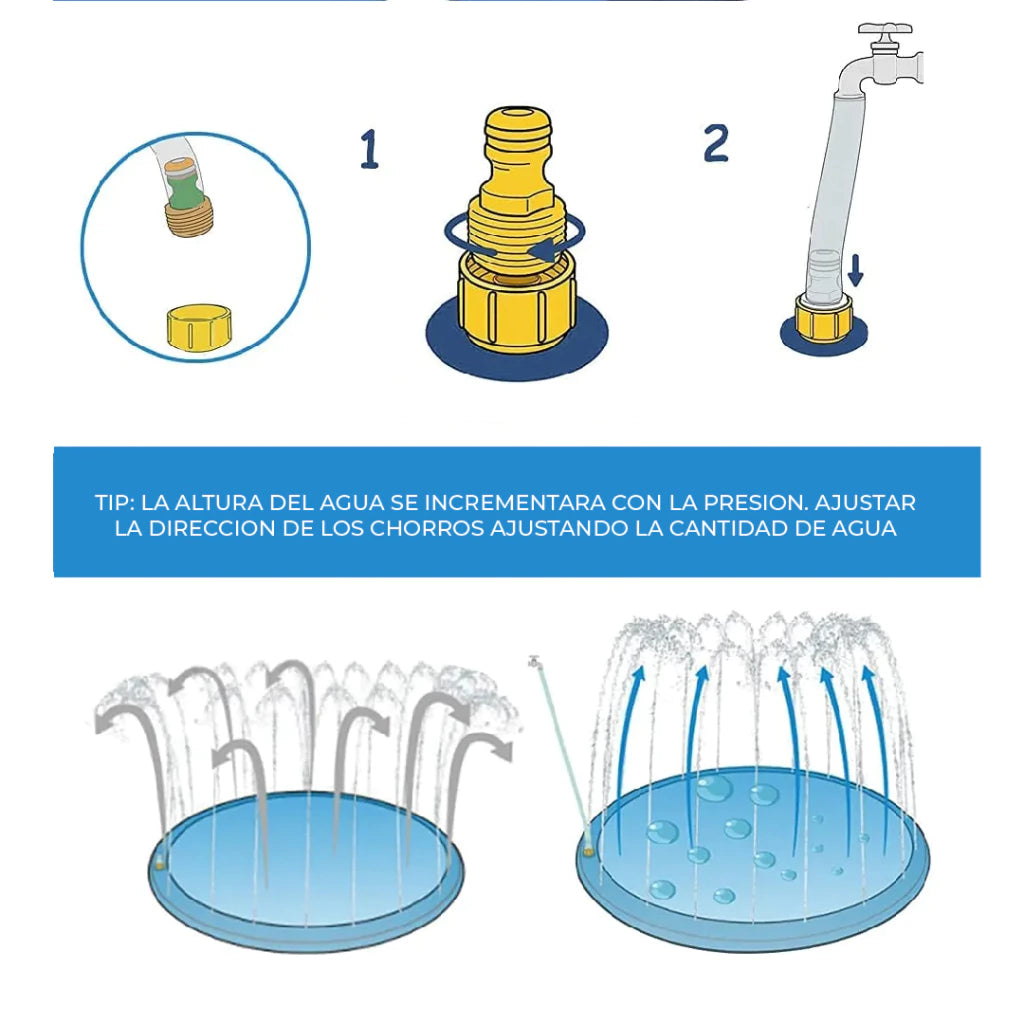 Piscina con Aspersores para Perros y Niños