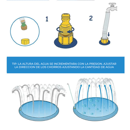 Piscina con Aspersores para Perros y Niños