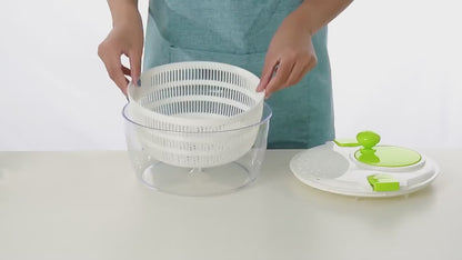 Centrifugador ENSALADAS Vegetales 4L Fácil De Limpiar. Con Manivela Para Escurrir. Escurridor Secador Spinner