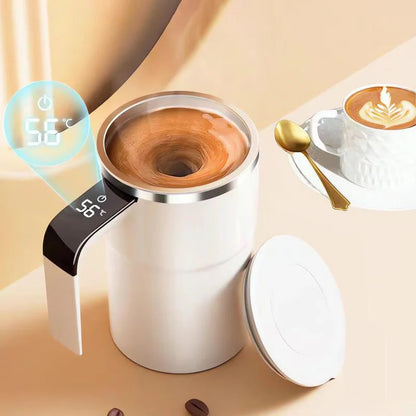 Juego de tazas de café recargables con agitador magnético automático