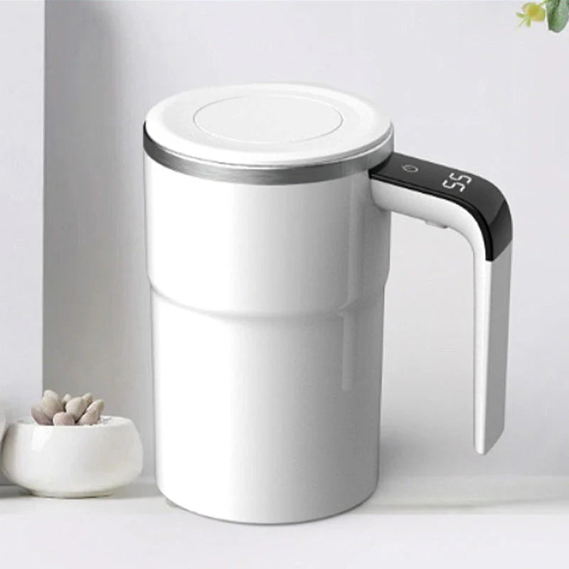 Juego de tazas de café recargables con agitador magnético automático