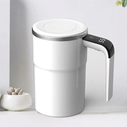 Juego de tazas de café recargables con agitador magnético automático