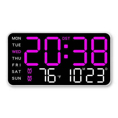 📢📢¡50% DE DESCUENTO! ⏰Reloj de pared digital LED decorativo multifuncional, el reloj digital ilimitado para el hogar noruego moderno