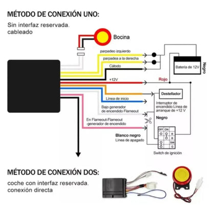 Sistema de Alarma Antirrobo Con Encendido a Distancia Para Moto
